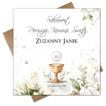 Komunia - Hostia i kwiaty