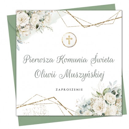 Komunia - kwiatowa zieleń